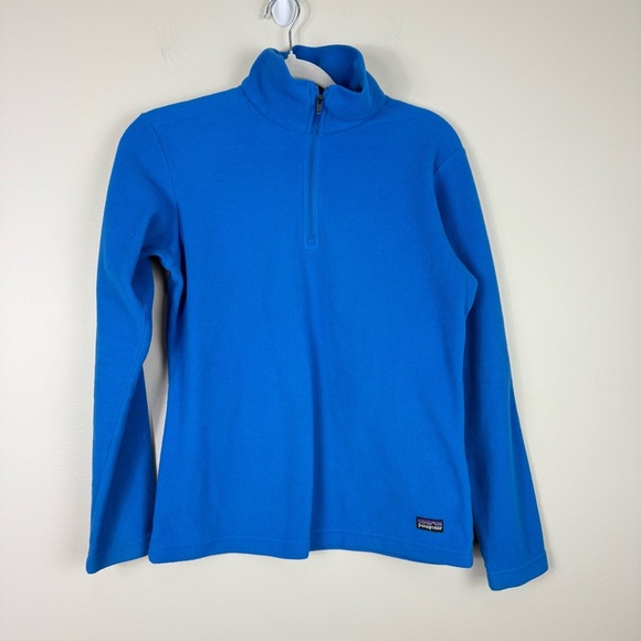 Patagonia Quarter Zip Sweater Womens Small Pullover Blue Jacket Long Sleeve - Picture 1 of 6